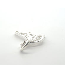 Long leaf charm, sterling silver, sku#M3948￼