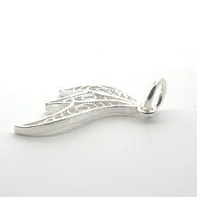 Long leaf charm, sterling silver, sku#M3948￼