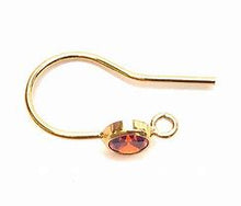 Cubic Zirconia Ear Wire w/ Ring