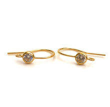 Cubic Zirconia Ear Wire w/ Ring