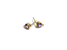 4MM Bezel Ear Post W/ Ring