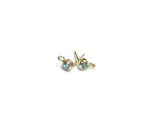 3MM Bezel Ear Post W/ Ring