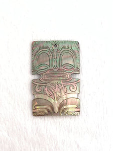 Mother of Pearl Tiki Head Charm Sku#M3489