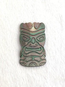 Mother of Pearl Tiki Head Charm Sku#M3490