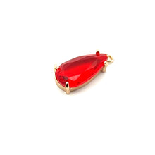 Red tear drop shape charm