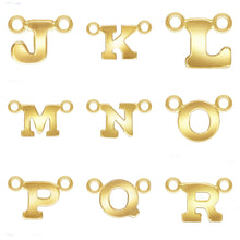 Block Letter Connector, 14k Gold Filled & Sterling Silver