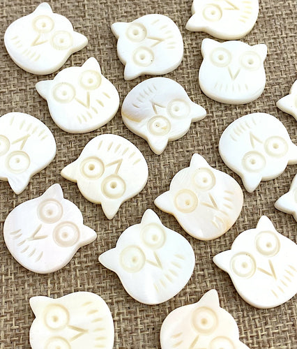 Mother of Pearl Owl Charm Sku#M611