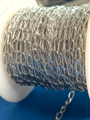 3mm Elongated Cable Chain, Sterling Silver, Sku#SM293