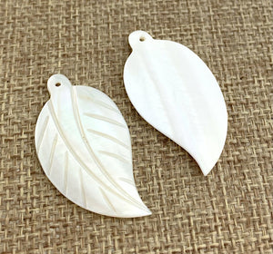 Mother of Pearl Leaf Charm Sku#M286