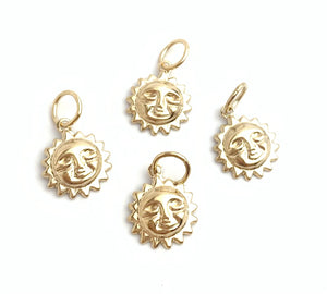 14k Gold Filled Sun Charm Hooplet Sku#400C4R
