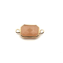 Peach rectangle crystal charm, SKU#M209