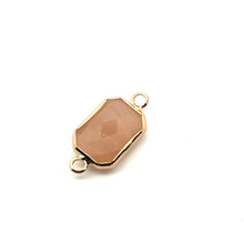 Peach rectangle crystal charm, SKU#M209