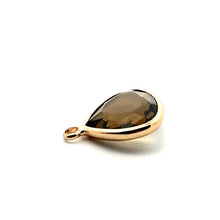 Light black triangle crystal charm