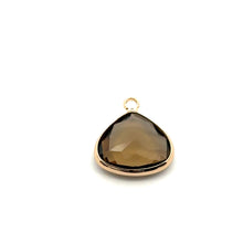 Light black triangle crystal charm