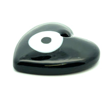 Evil eye, heart shaped bead, SKU#M3407