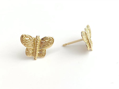 14kGF Butterfly Stud Sku#E48-4