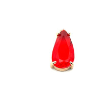 Red tear drop shape charm