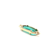Emerald green crystal, Double Ring,