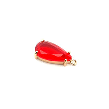 Red tear drop shape charm