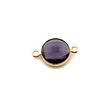 Purple circle crystal charm, SKUM212