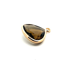 Light black triangle crystal charm