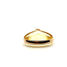 Light yellow triangle shape crystal charm