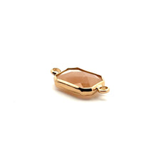 Peach rectangle crystal charm, SKU#M209