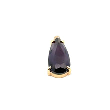 Light black tear drop shape crystal