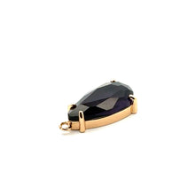 Light black tear drop shape crystal