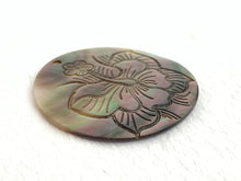 Carved Flower Mother of Pearl Charm Sku#M3486