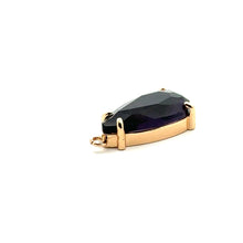Light black tear drop shape crystal