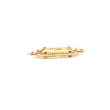 Yellow oval shape crystal charm