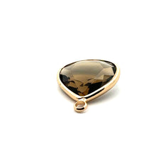 Light black triangle crystal charm