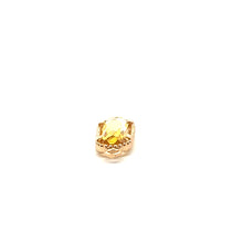 Yellow oval shape crystal charm
