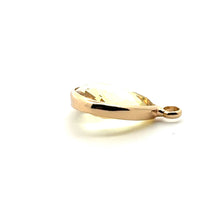 Light yellow triangle shape crystal charm