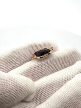 Deep Purple Square Charm, Gold Plated, Sku#M2145