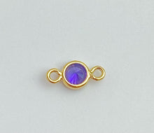 3mm 3A CZ Bezel Connector, 14k Gold Filled