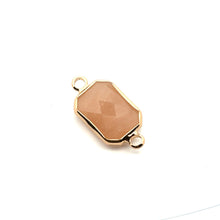 Peach rectangle crystal charm, SKU#M209