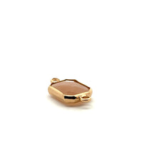 Peach rectangle crystal charm, SKU#M209