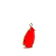 Red tear drop shape charm