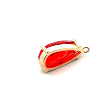 Red tear drop shape charm