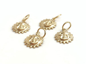 14k Gold Filled Sun Charm Hooplet Sku#400C4R