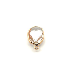 Clear crystal charm, 14K gold plated. SKU#M8814