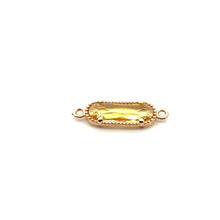Yellow oval shape crystal charm