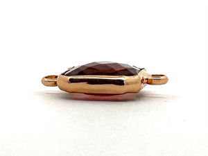 Cherry Wine Square Charm, Gold Plated, Sku#M2145