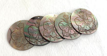 Carved Flower Mother of Pearl Charm Sku#M3486