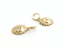 14k Gold Filled Sun Charm Hooplet Sku#400C4R