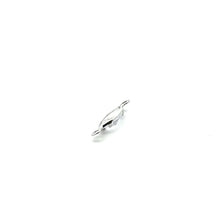 Clear silver plated, Diamond shape, Double ring charm. SKU#M3257