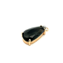 Light black tear drop shape crystal