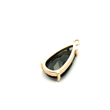 Light black tear drop shape crystal